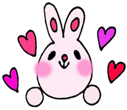 colorful bunny sticker #1455363