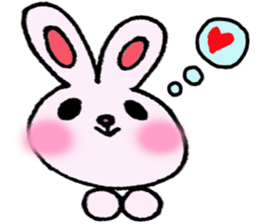 colorful bunny sticker #1455369