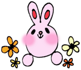colorful bunny sticker #1455381