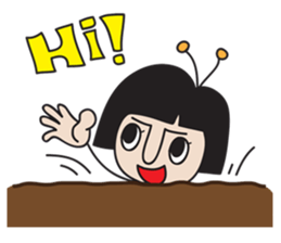 insect girl sticker #1455394