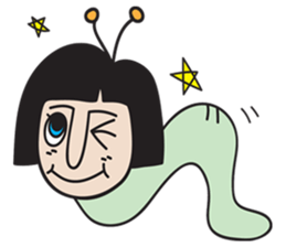 insect girl sticker #1455395