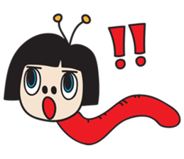 insect girl sticker #1455403