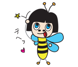 insect girl sticker #1455423