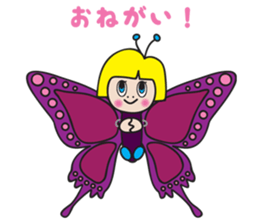 insect girl sticker #1455430