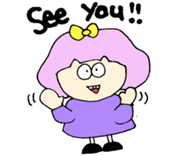 Bob girl & rabbit sticker #1456490