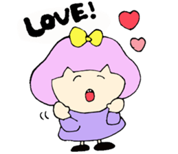 Bob girl & rabbit sticker #1456491