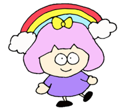 Bob girl & rabbit sticker #1456502