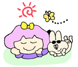 Bob girl & rabbit sticker #1456510