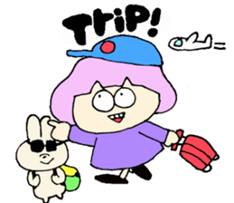 Bob girl & rabbit sticker #1456514