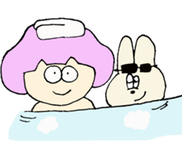 Bob girl & rabbit sticker #1456515