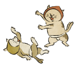 Ukiyo-e catmonster sticker #1458529