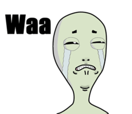 Alien who loves the earth of culture sticker #1458642