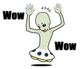 Alien who loves the earth of culture sticker #1458643