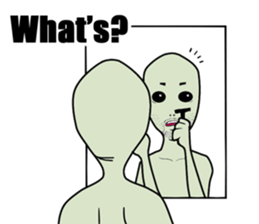 Alien who loves the earth of culture sticker #1458644