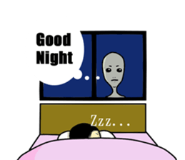 Alien who loves the earth of culture sticker #1458648