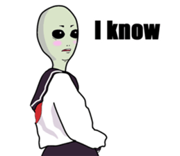 Alien who loves the earth of culture sticker #1458649