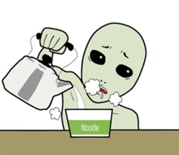 Alien who loves the earth of culture sticker #1458654