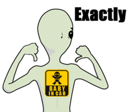 Alien who loves the earth of culture sticker #1458656