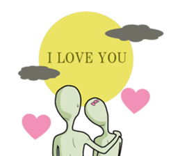 Alien who loves the earth of culture sticker #1458657