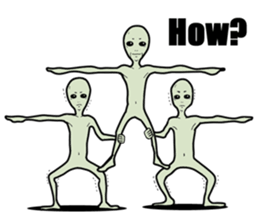 Alien who loves the earth of culture sticker #1458664