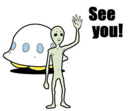 Alien who loves the earth of culture sticker #1458666