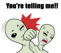 Alien who loves the earth of culture sticker #1458669