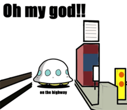 Alien who loves the earth of culture sticker #1458673