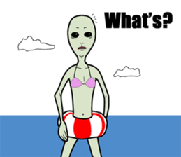 Alien who loves the earth of culture sticker #1458675