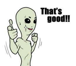 Alien who loves the earth of culture sticker #1458676