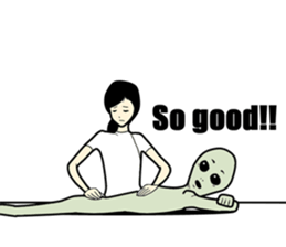 Alien who loves the earth of culture sticker #1458679