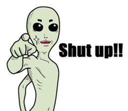 Alien who loves the earth of culture sticker #1458681