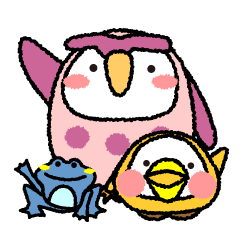 Peach owl And Friends