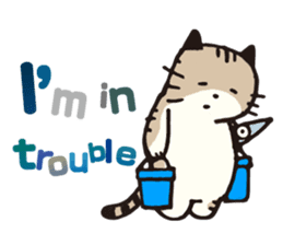 Pouch the Cat 4 English sticker #1459614