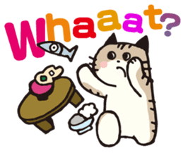 Pouch the Cat 4 English sticker #1459627