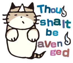 Pouch the Cat 4 English sticker #1459629