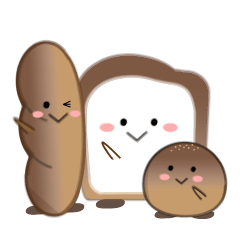 Character stamp of breads