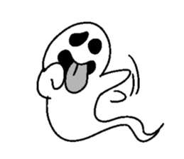 Ghost monsters Halloween sticker #1461442