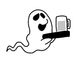 Ghost monsters Halloween sticker #1461444
