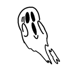 Ghost monsters Halloween sticker #1461445