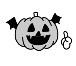 Ghost monsters Halloween sticker #1461446