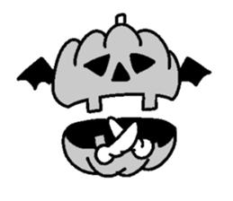 Ghost monsters Halloween sticker #1461447