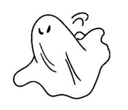 Ghost monsters Halloween sticker #1461455