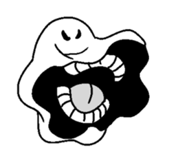 Ghost monsters Halloween sticker #1461456