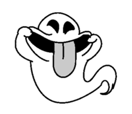 Ghost monsters Halloween sticker #1461464