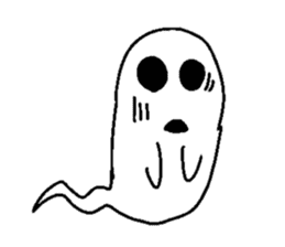 Ghost monsters Halloween sticker #1461466