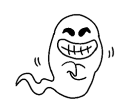Ghost monsters Halloween sticker #1461468