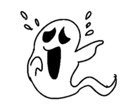 Ghost monsters Halloween sticker #1461469