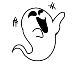 Ghost monsters Halloween sticker #1461470