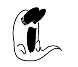 Ghost monsters Halloween sticker #1461471