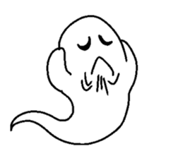 Ghost monsters Halloween sticker #1461472